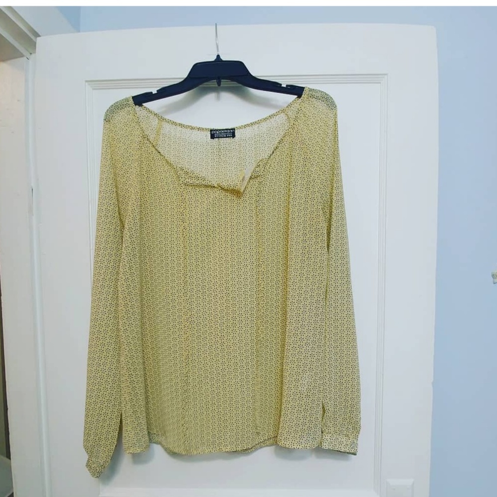 Yellow Print Blouse